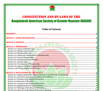 Current Constitution & By-Laws